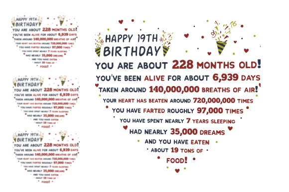 19TH BIRTHDAY FACTS HEART Review