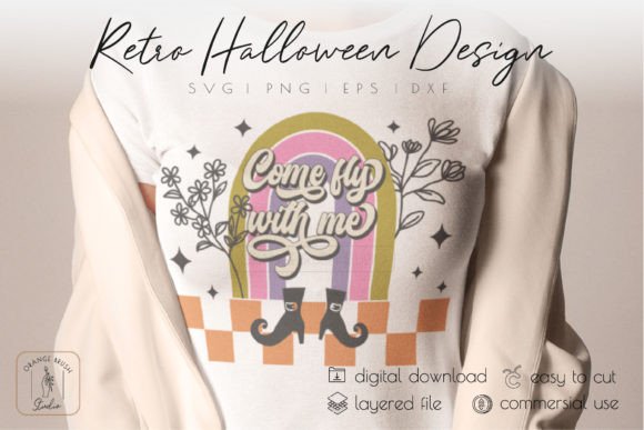 Floral Witch SVG Retro Halloween Quote Review