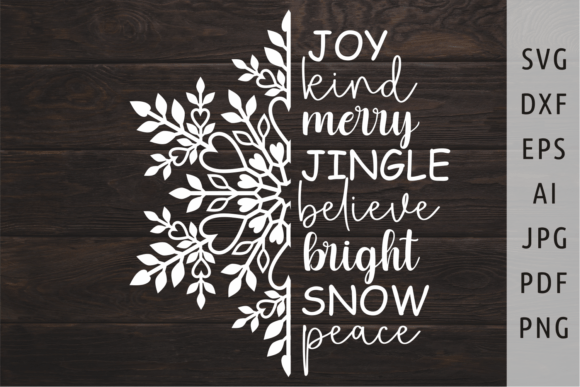 Half Snowflake Svg Xmas Christmas Quote Review
