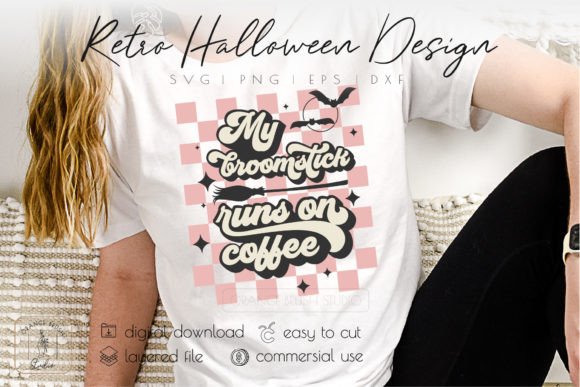 Witch Coffee SVG Retro Halloween Quote